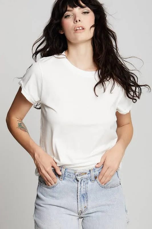 recycled karma fitted white tee