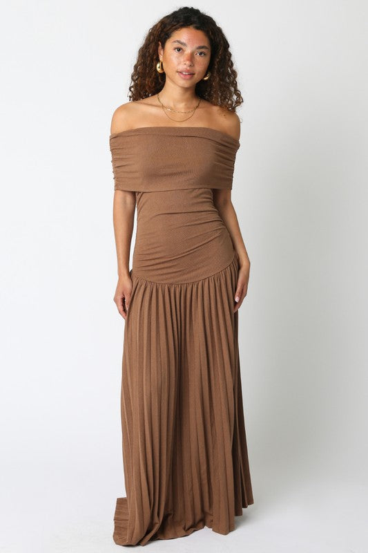 elina dress brown