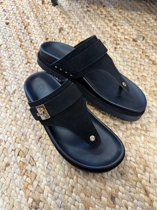 Thona Black Suede - Steve Madden