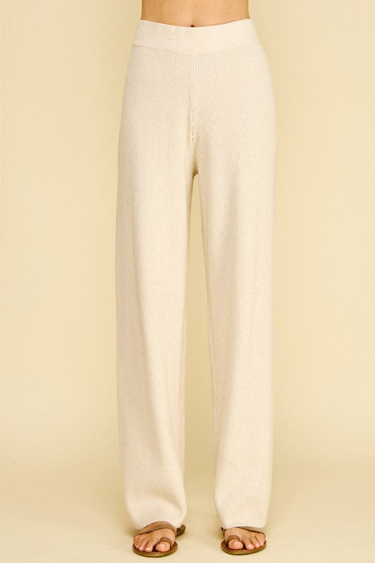 oatmeal knit sweater pants
