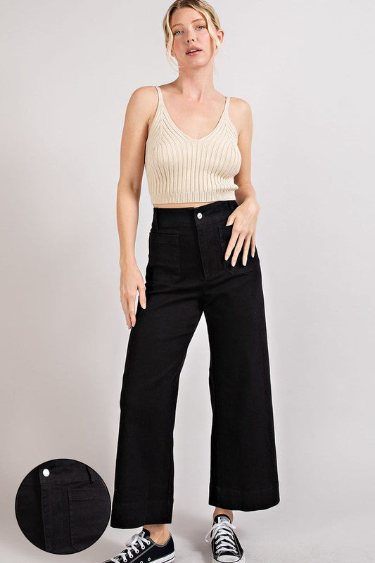 soft washed black pants