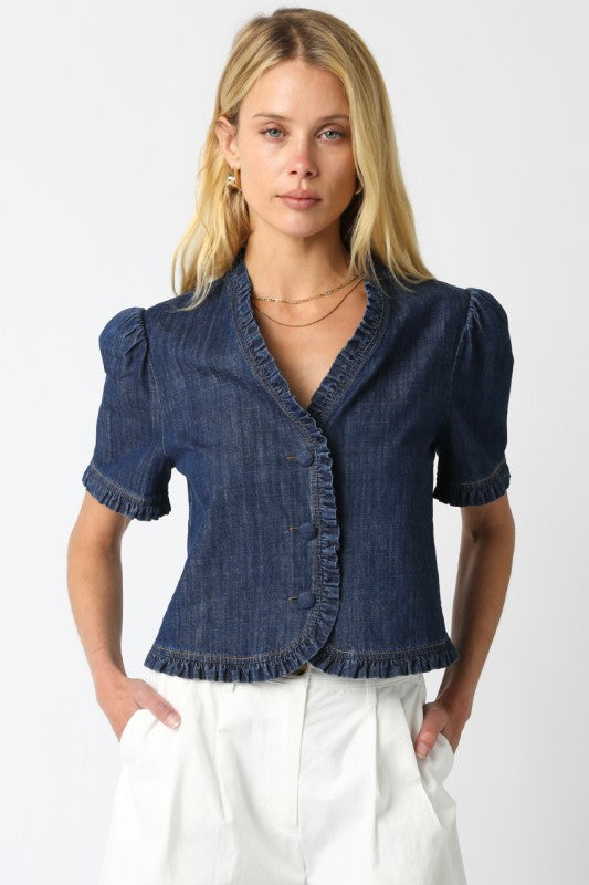 darcy denim top