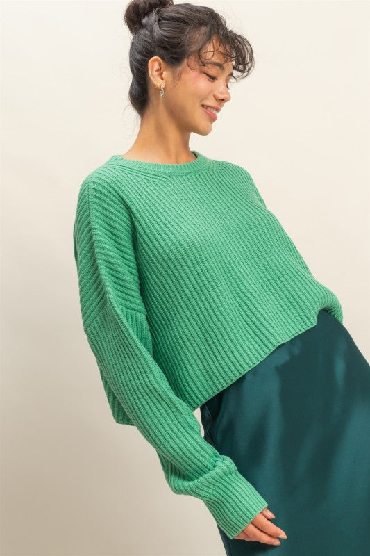 Emerald knit top