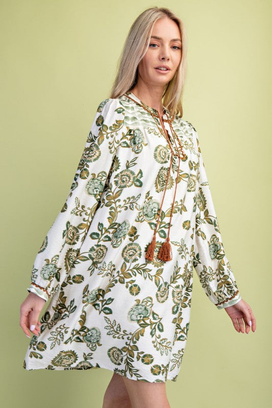 daly olive mix dress