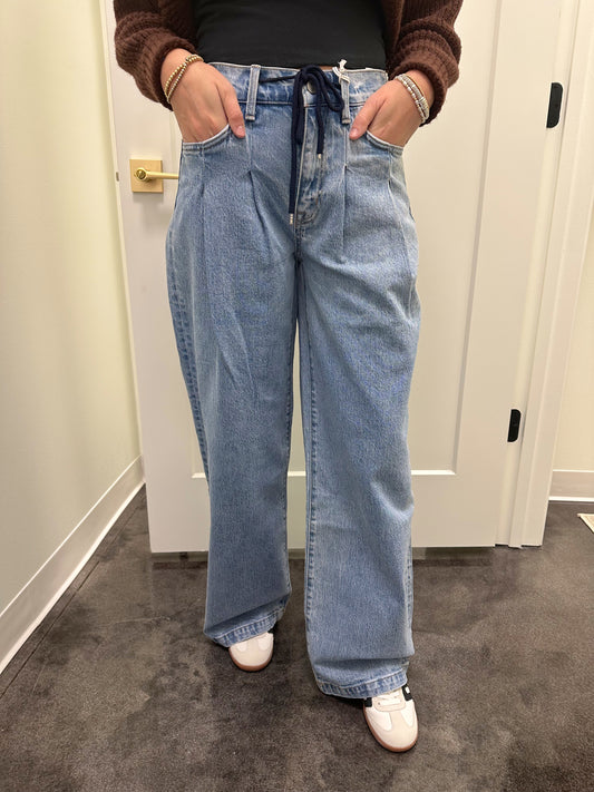 HIGH RISE drawstring  - unbashed JEANS