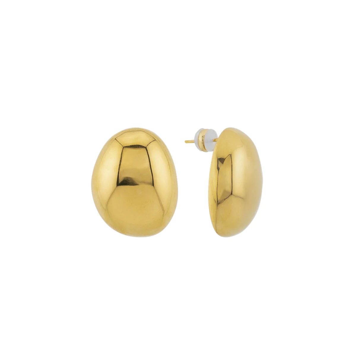 waterproof gold dome earrings BRENDA GRANDS