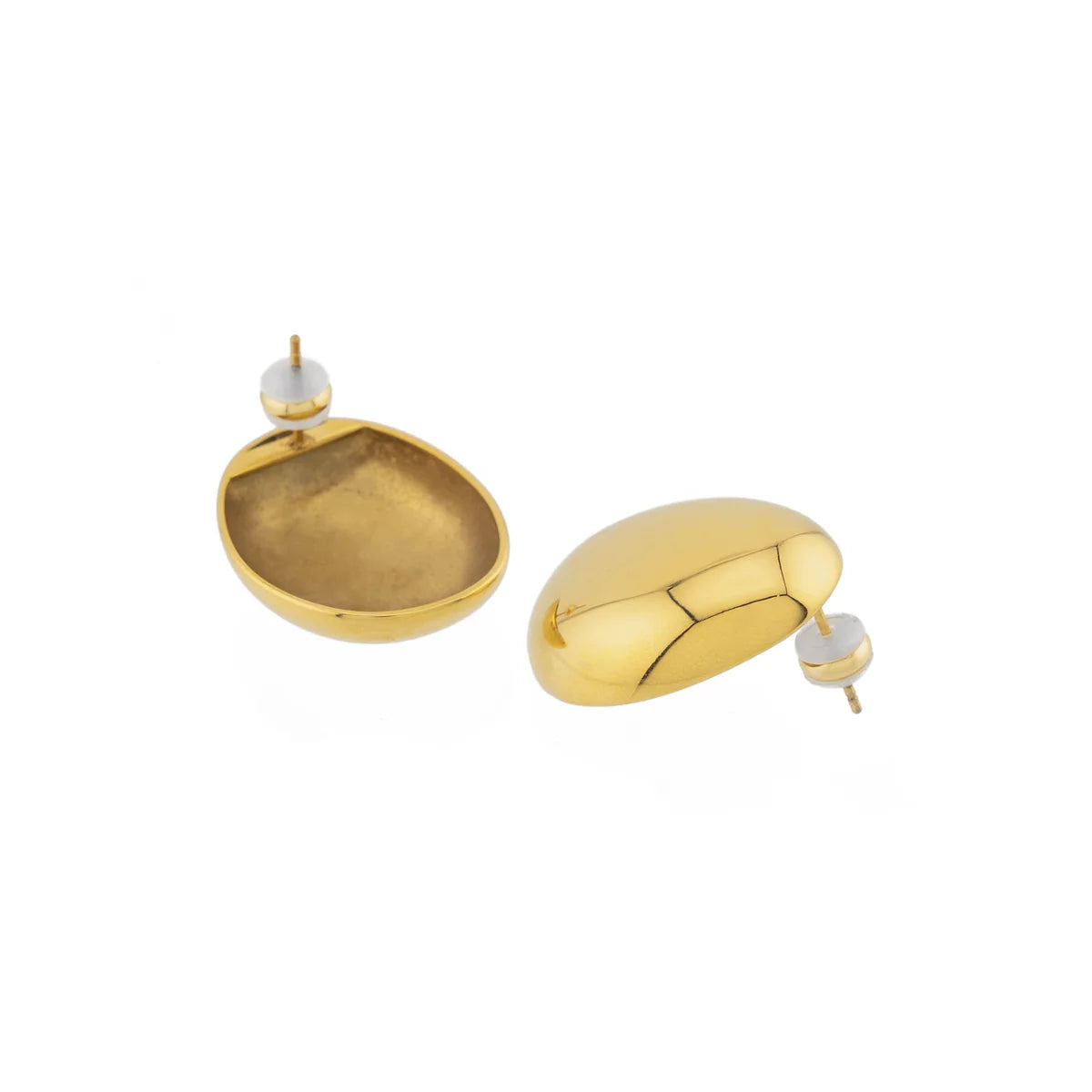 waterproof gold dome earrings BRENDA GRANDS
