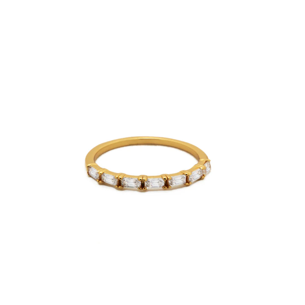 18k gold slim baguette tennis ring BRENDA GRANDS
