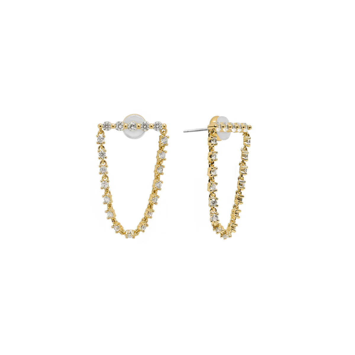 18k gold tennis drop earrings BRENDA GRANDS