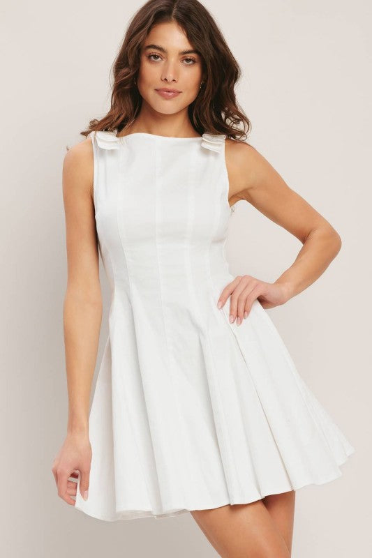 white denim mini dress