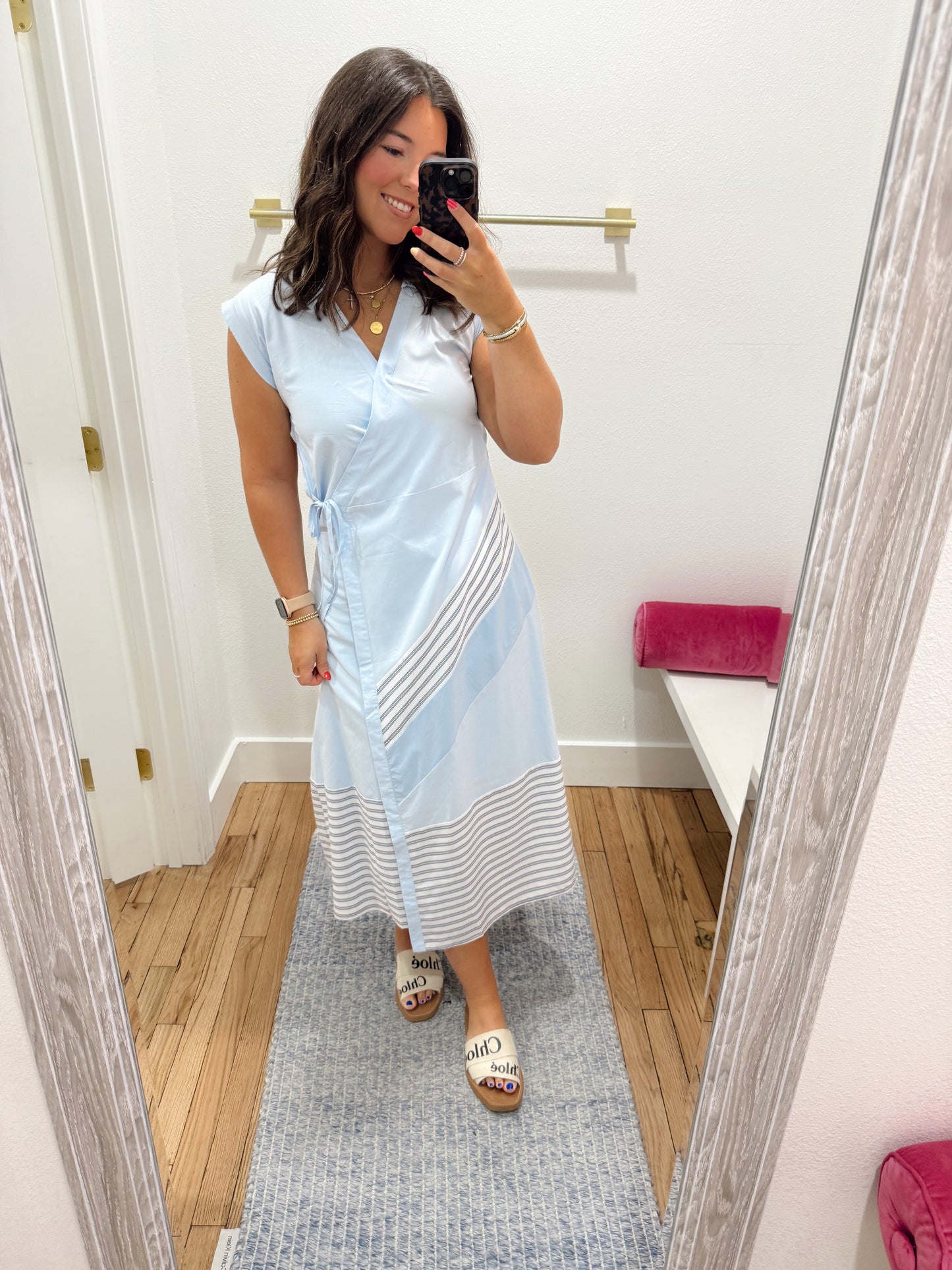 Laurel stripe maxi dress
