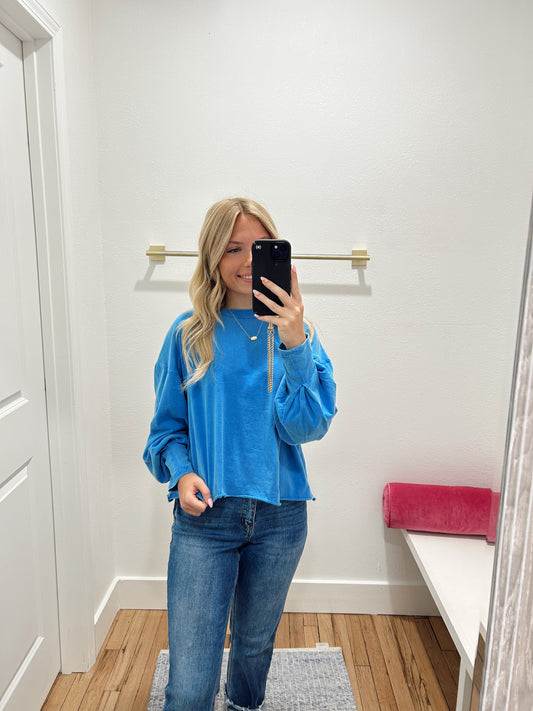 ocean blue top