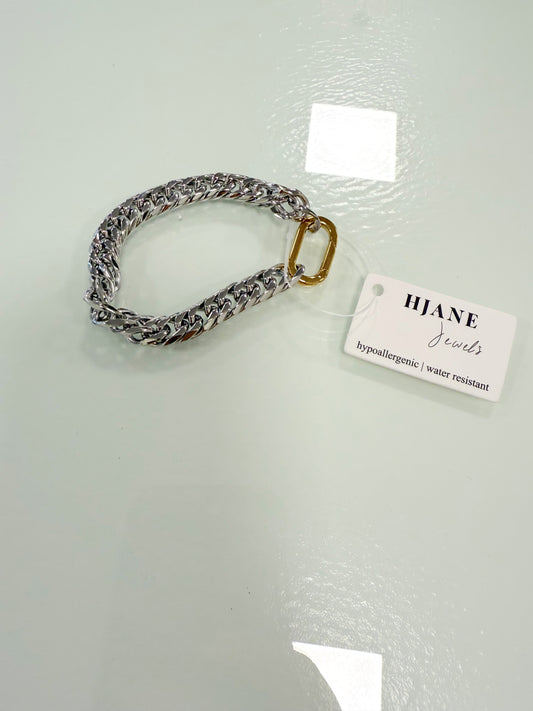 Two toned carabiner bracelet