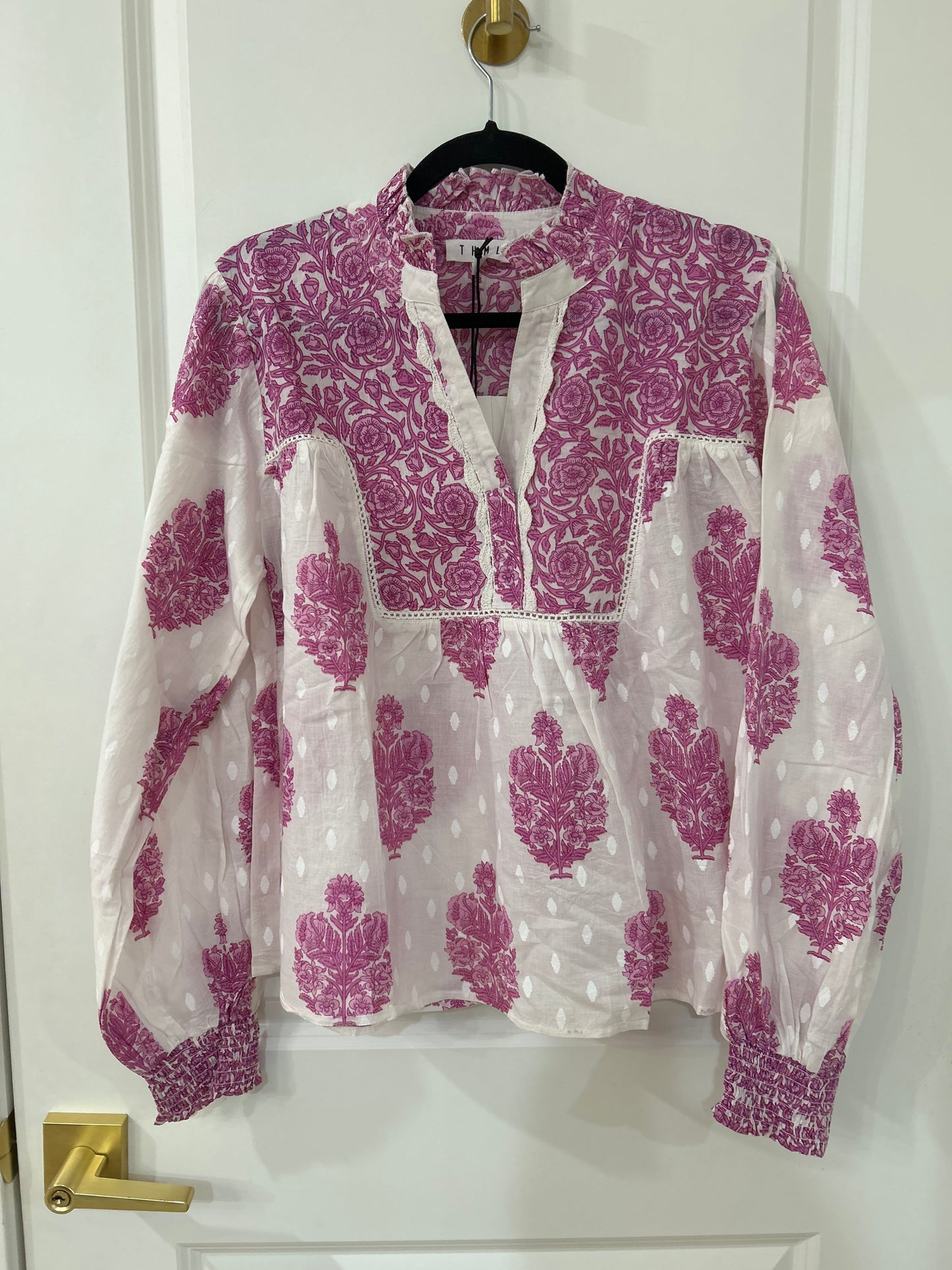 talli long sleeve flower print top
