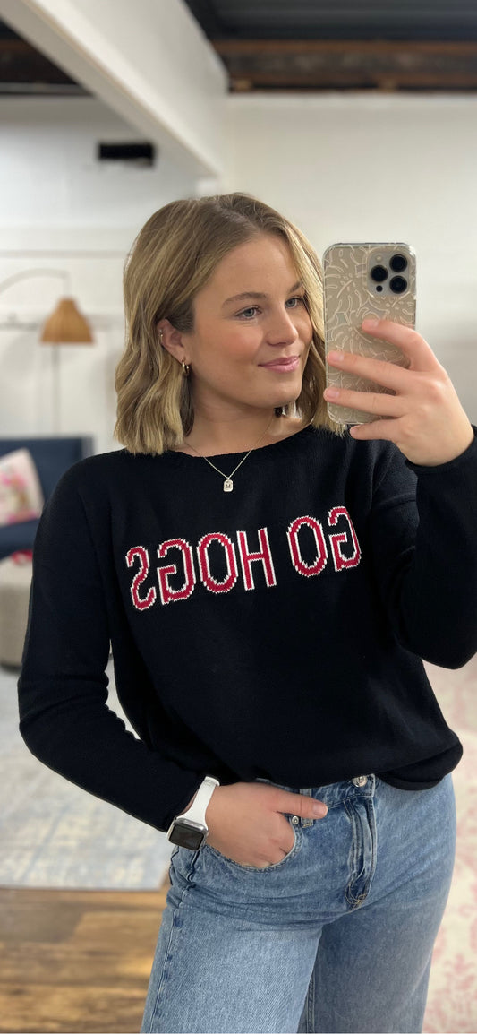 Go Hogs Sweater - black