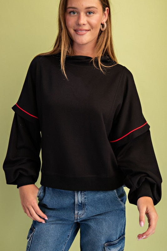 elevated super soft mockneck sweatshirt (2 colors)