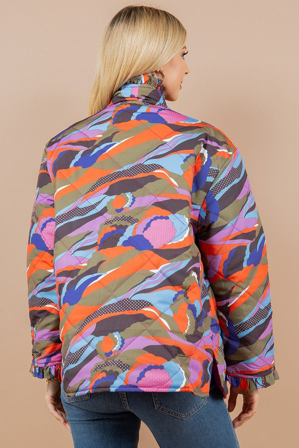 Printed Quilted Jacket