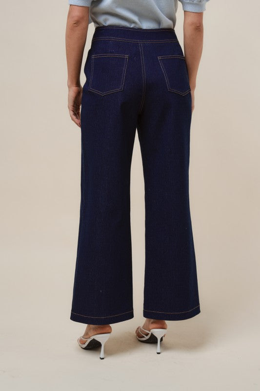 pocket detailed denim pants
