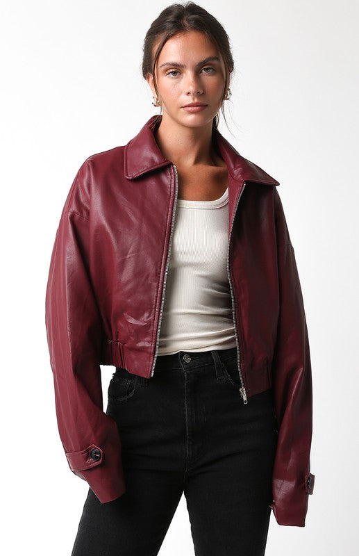 Annie pleather jacket - was $82, now $59 final sale