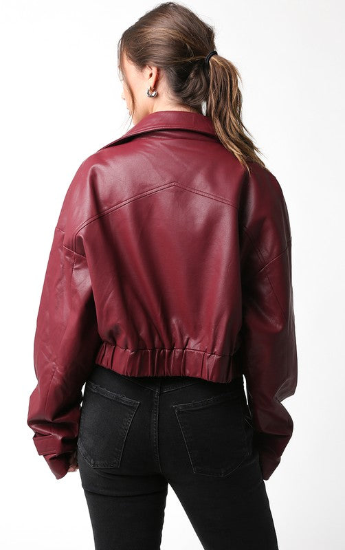 Annie pleather jacket - was $82, now $59 final sale