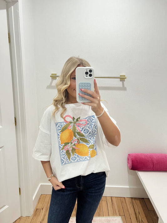lemon citrus graphic tee