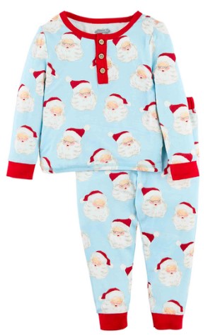 Santa Glow Pajamas Youth/baby (blue)