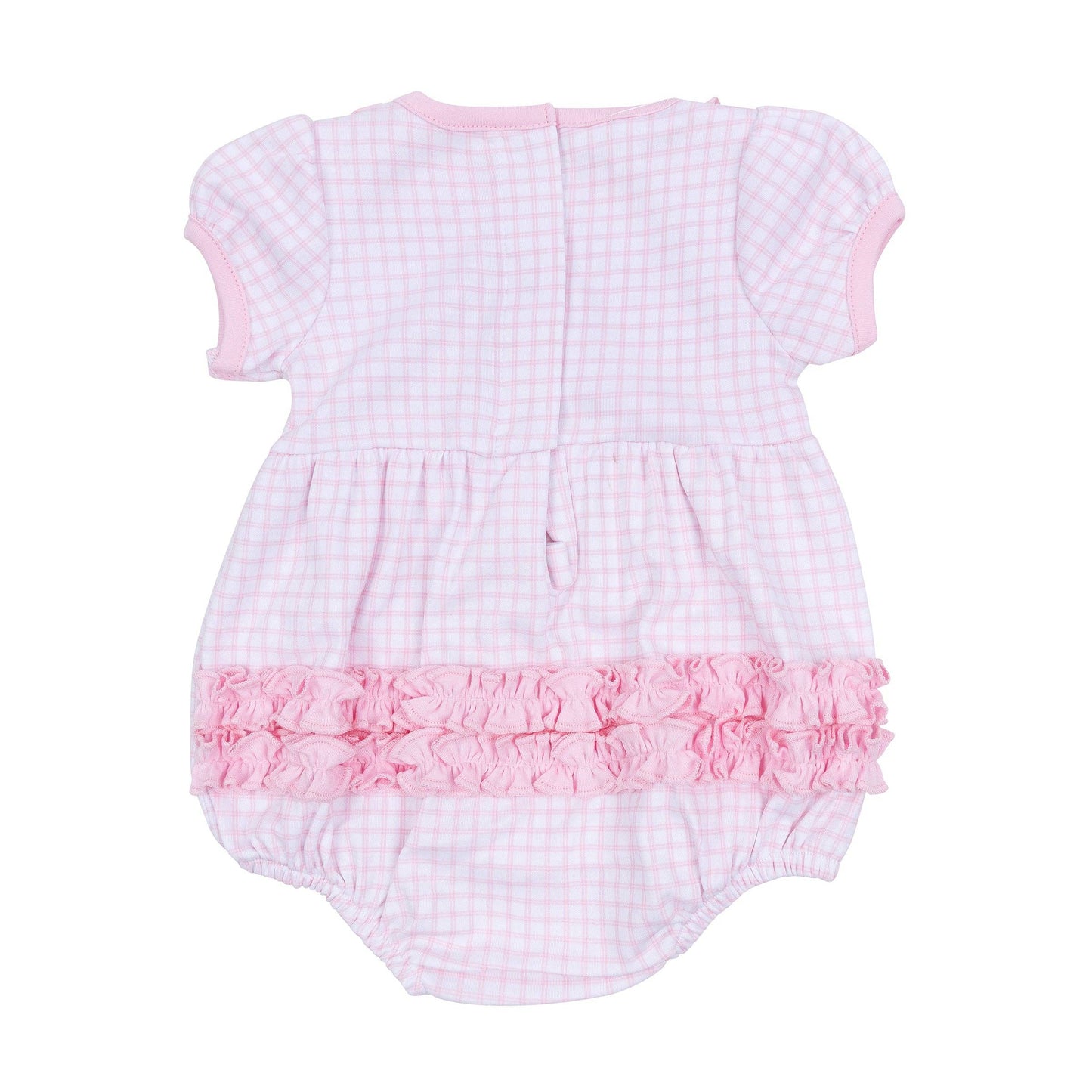 Puppy Playtime Applique Ruffle Bubble - Pink