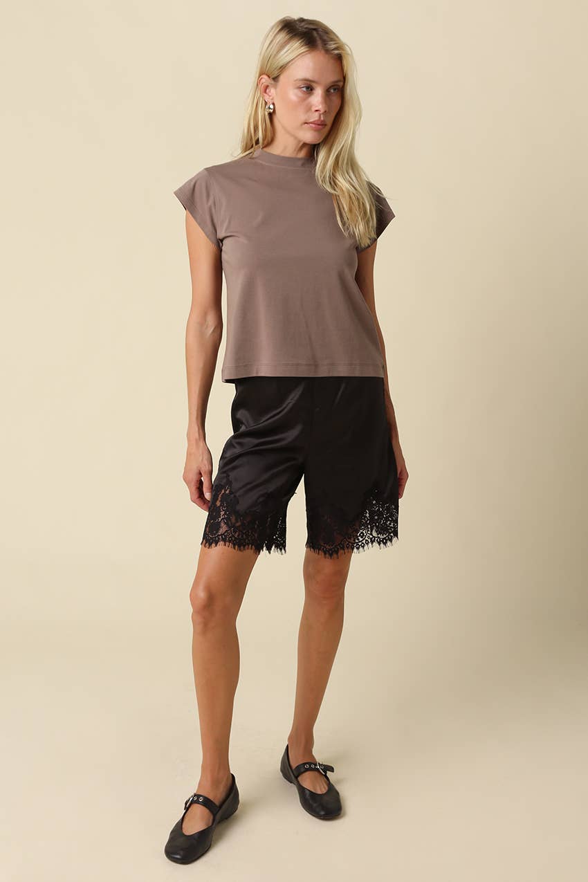 Valerie Cap Sleeve Crop Tee