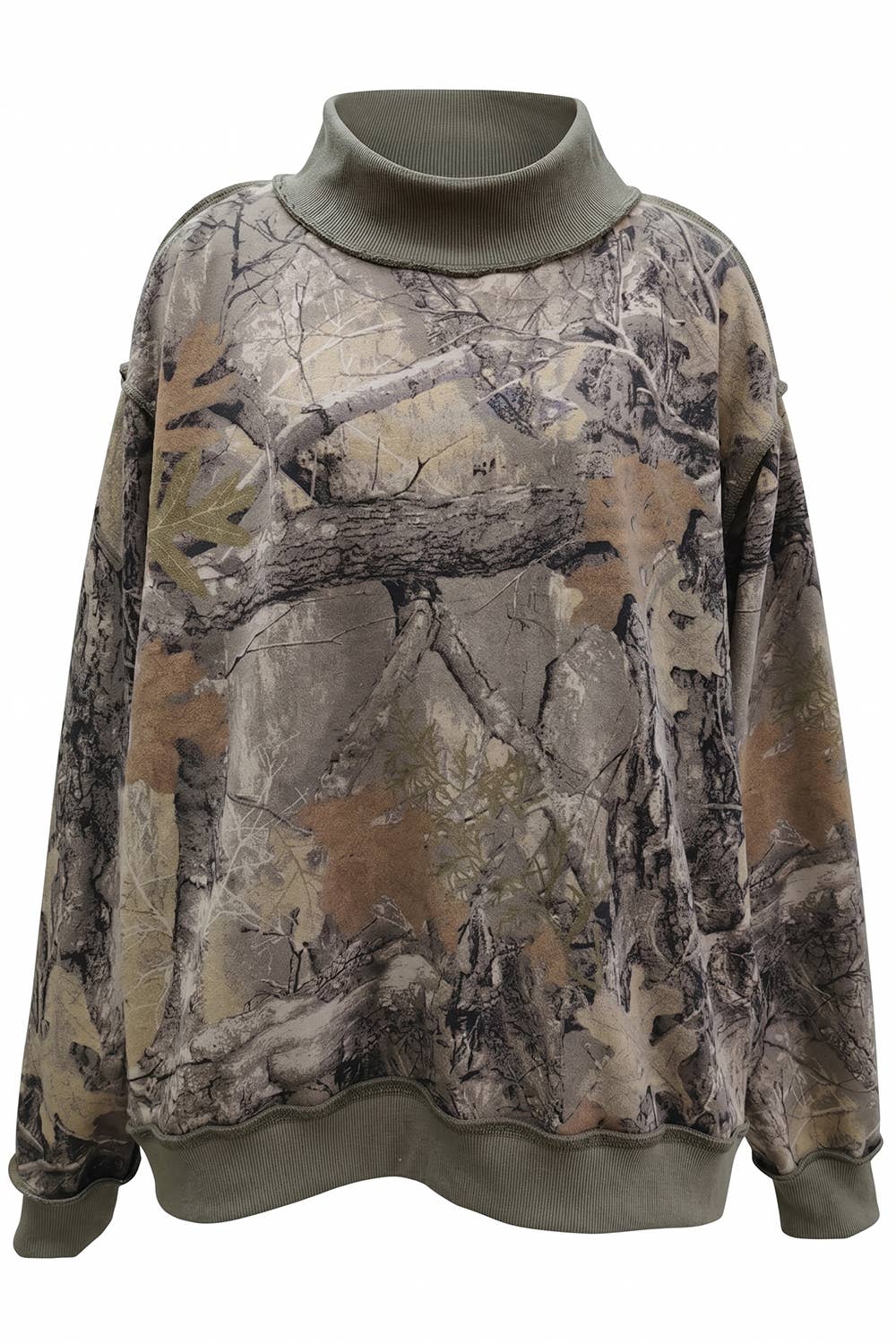 CAMOBLANK | Real-Tree Camouflage Mock-Neck Sweatshirt