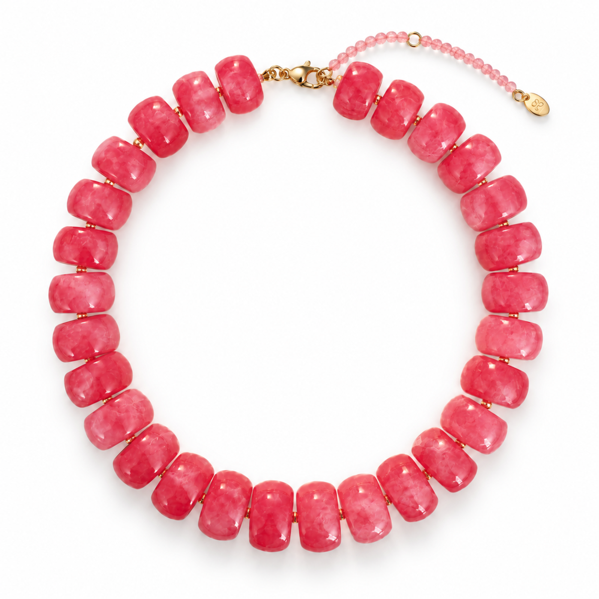 Chunky Resin & Natural Stone Bead Necklace
