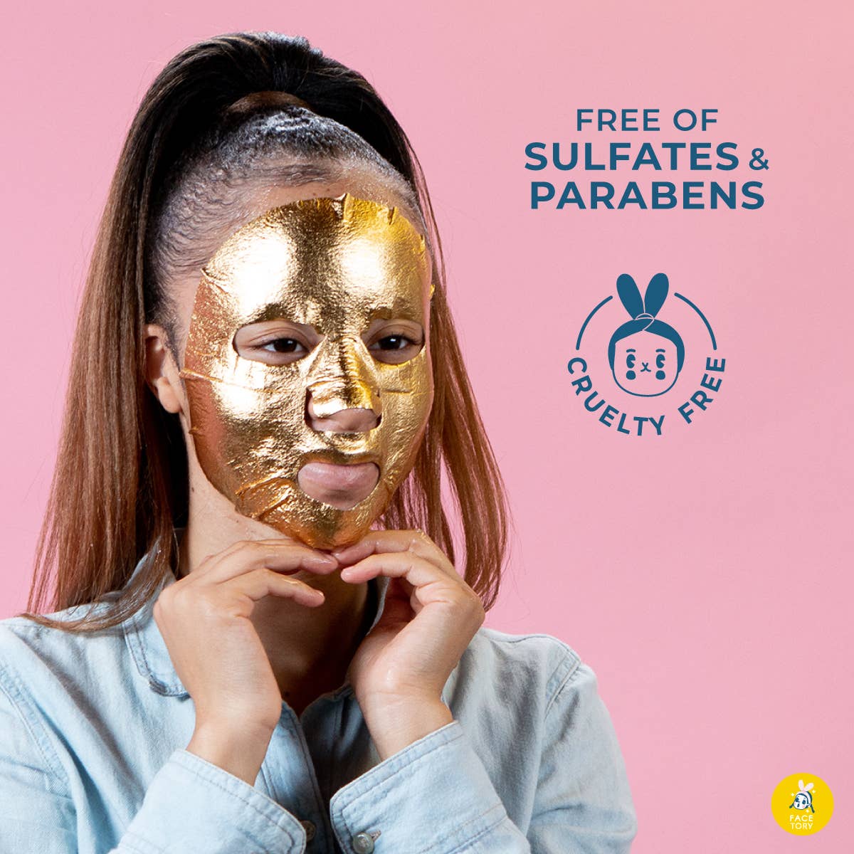 Face Mask - Korean Beauty - Gold Foil - Be Bright Be You