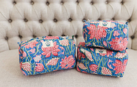 Seascape Quilted Cosmetic Bags (3 sizes) - small