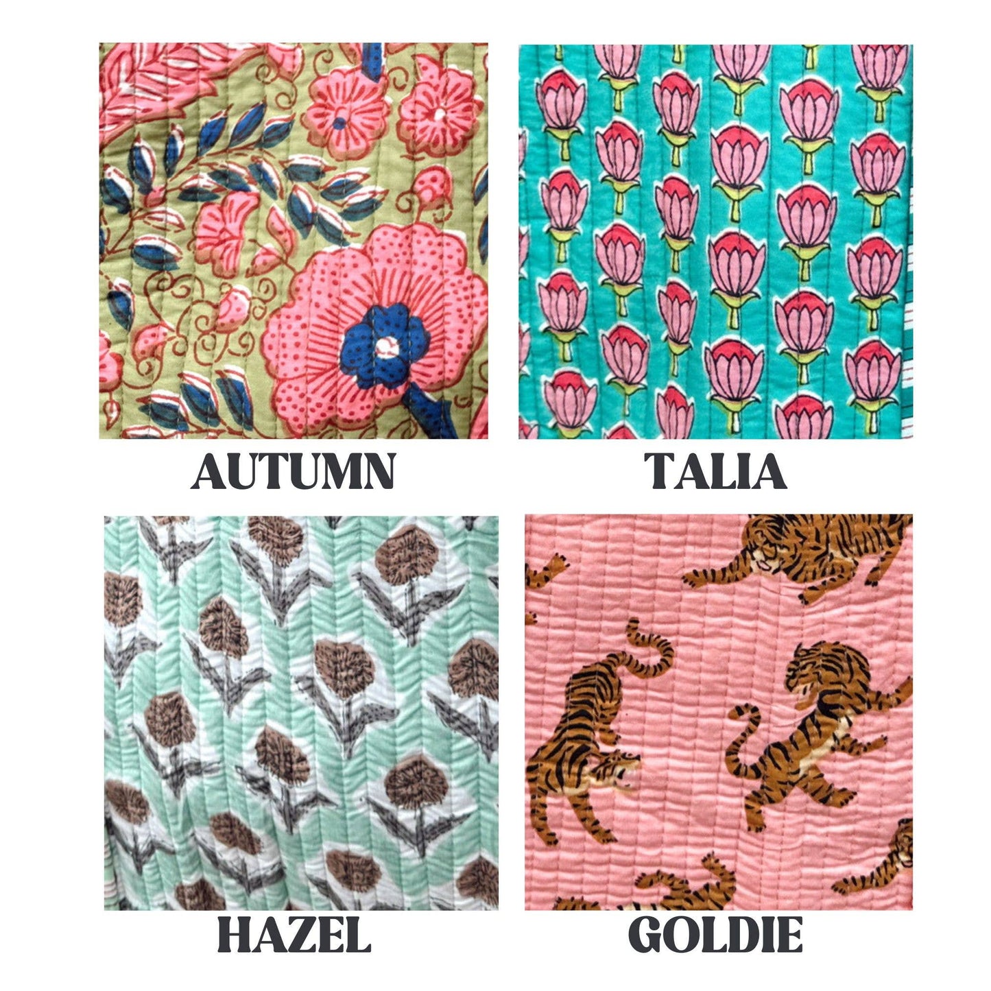 Quilted Block - Print Tote Bag