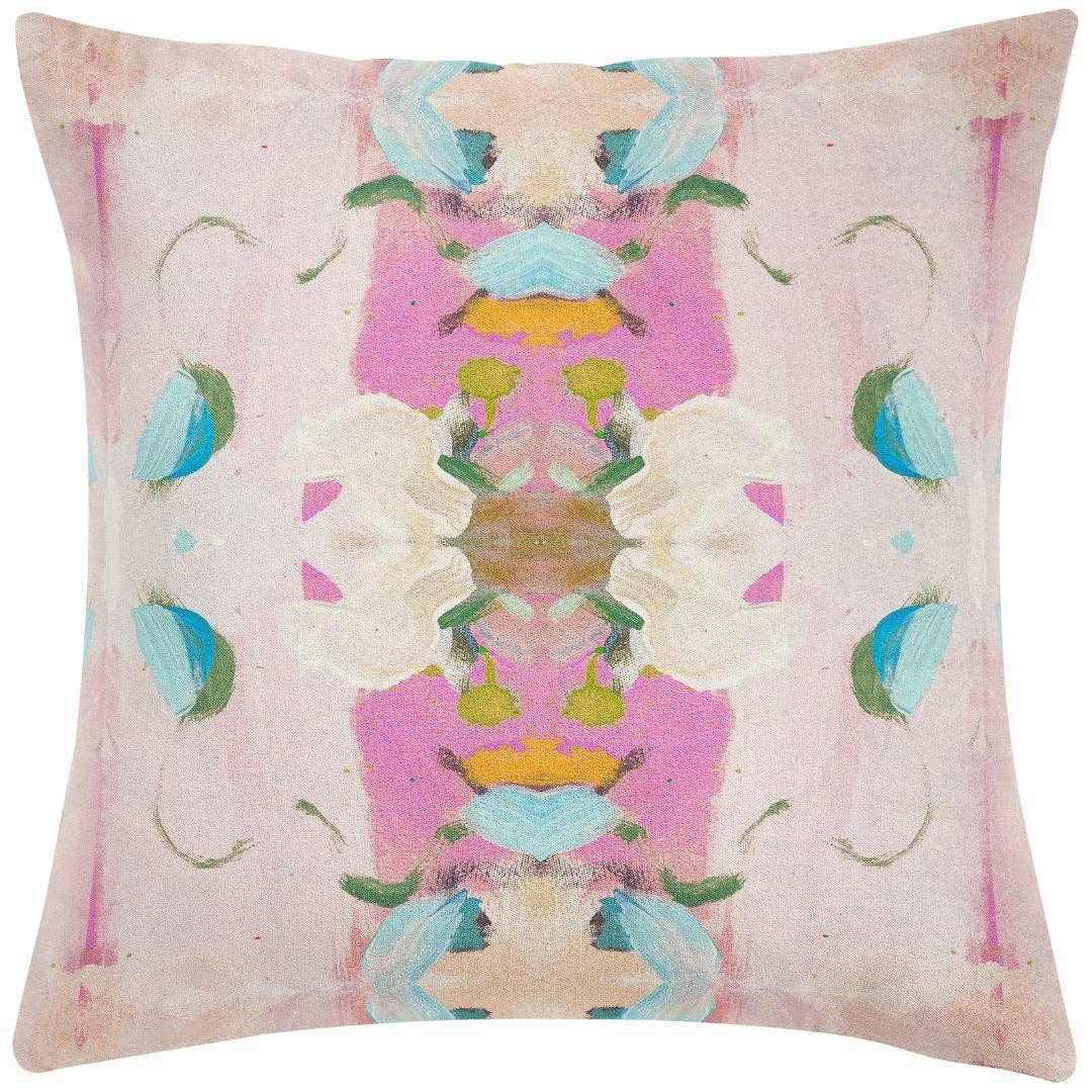 Monet’s Garden Pink Decorative Pillow