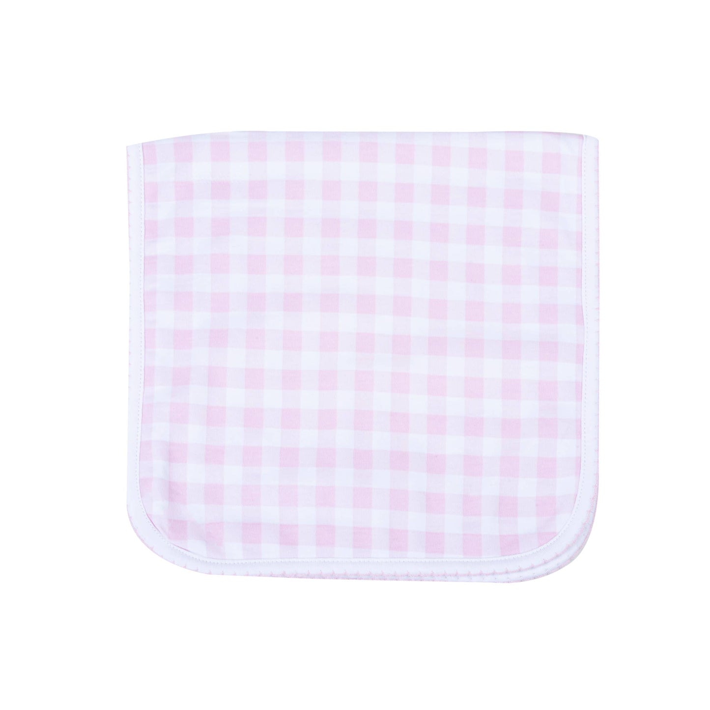 Baby Checks Burp Cloth - Pink