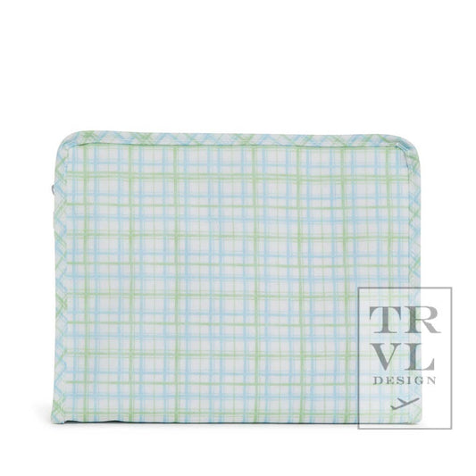 Roadie Large - Classic Plaid Green Zip Pouch
