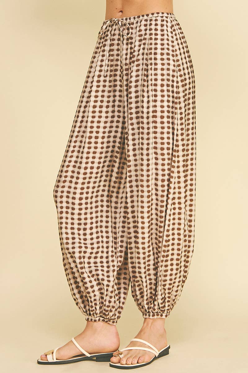 GEO DOT PRINT HAREM PANT
