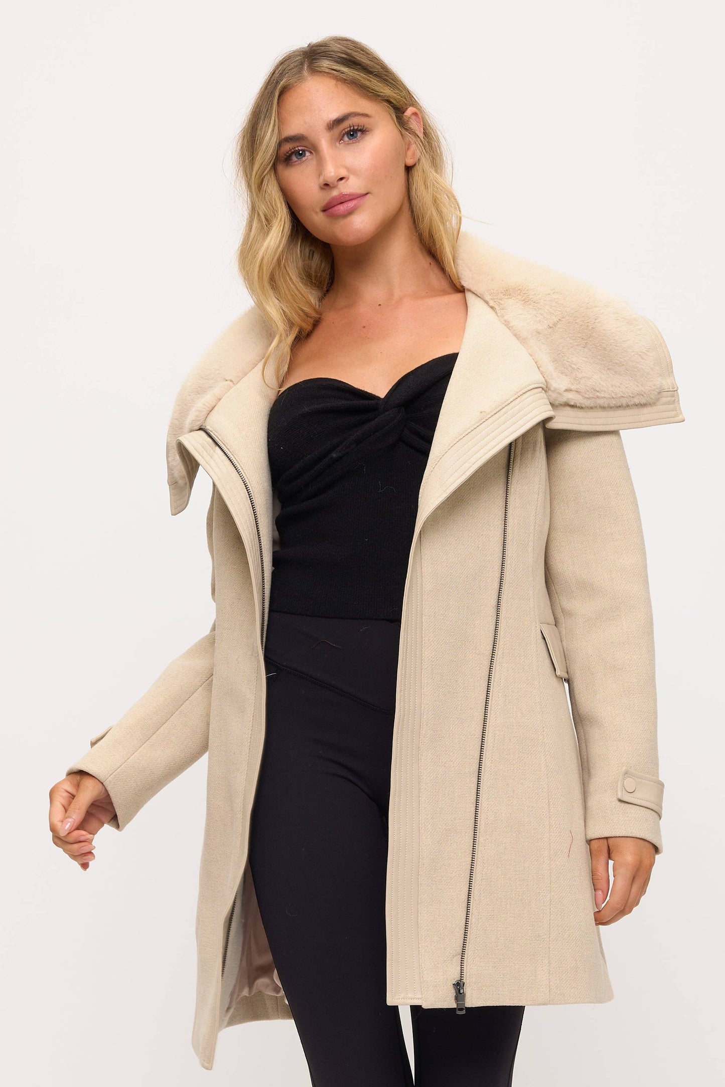 Vogue Elite Vegan Wool Wrap Coat