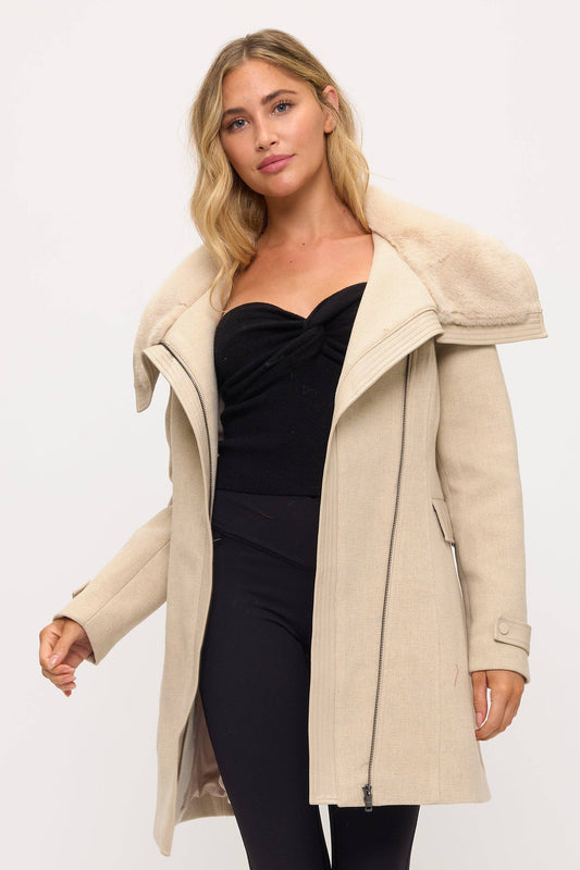 Vogue Elite Vegan Wool Wrap Coat
