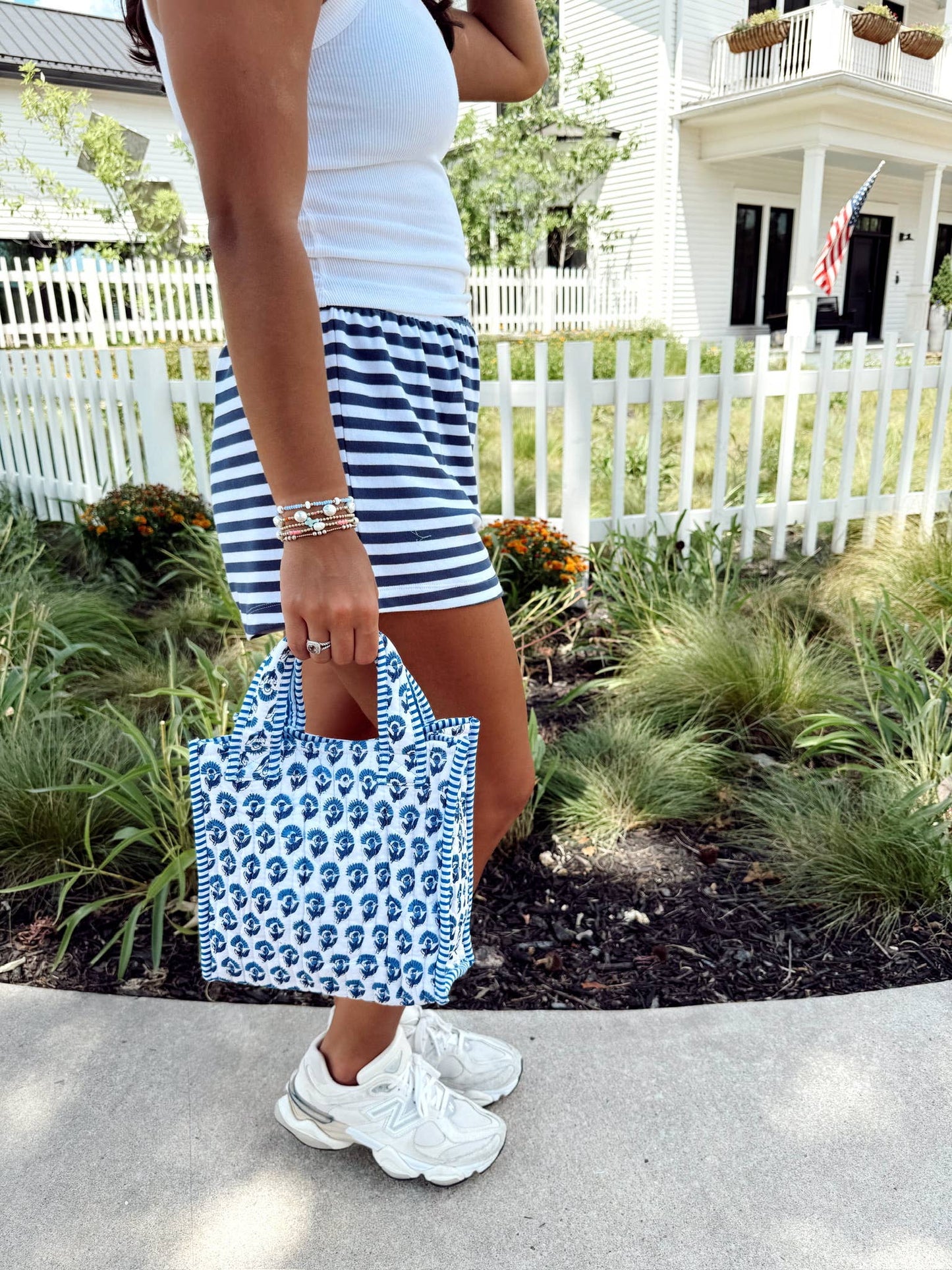 Quilted Block - Print Mini Tote Bag