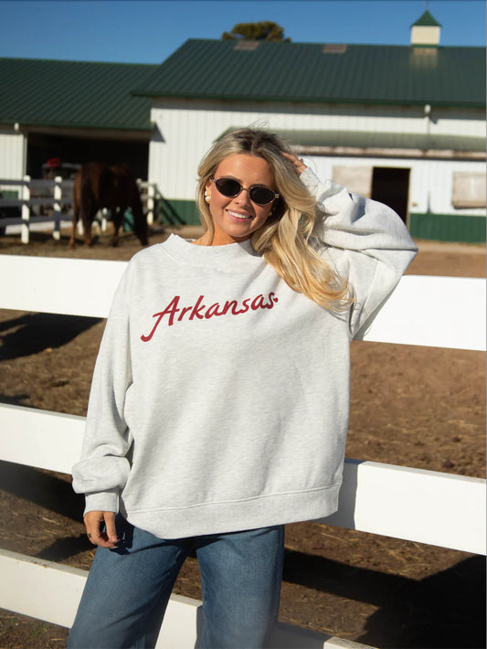 arkansas heart mockneck sweatshirt CHARLIE SOUTHERN