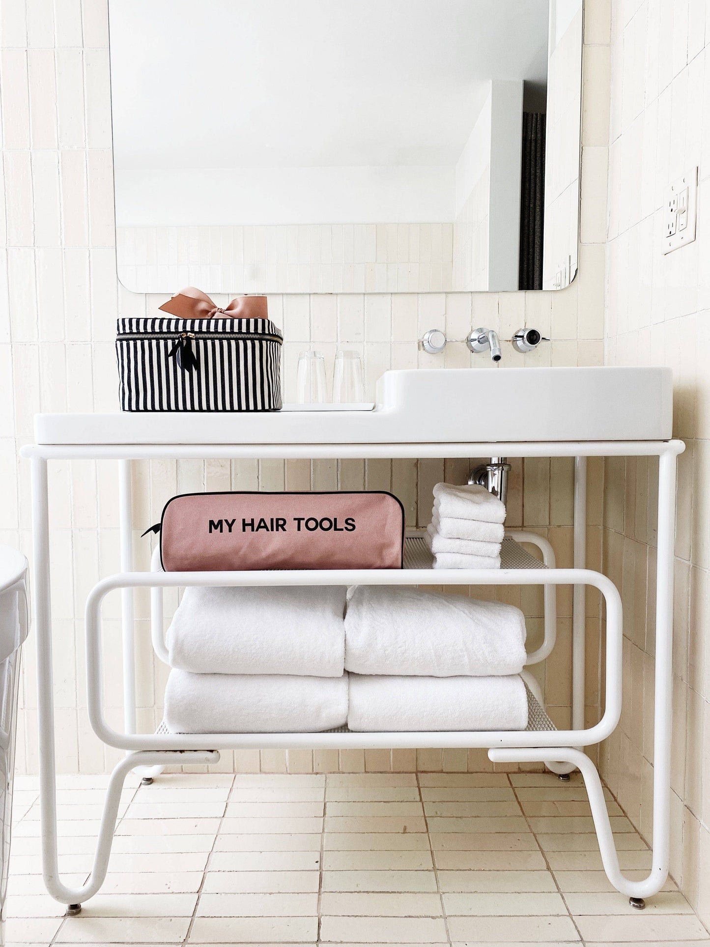 Medium Box Makeup & Toiletry, Striped