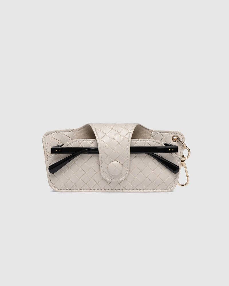 Skittle Sunglass Case - Woven Vanilla
