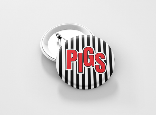Pigs Stripe Button Pin
