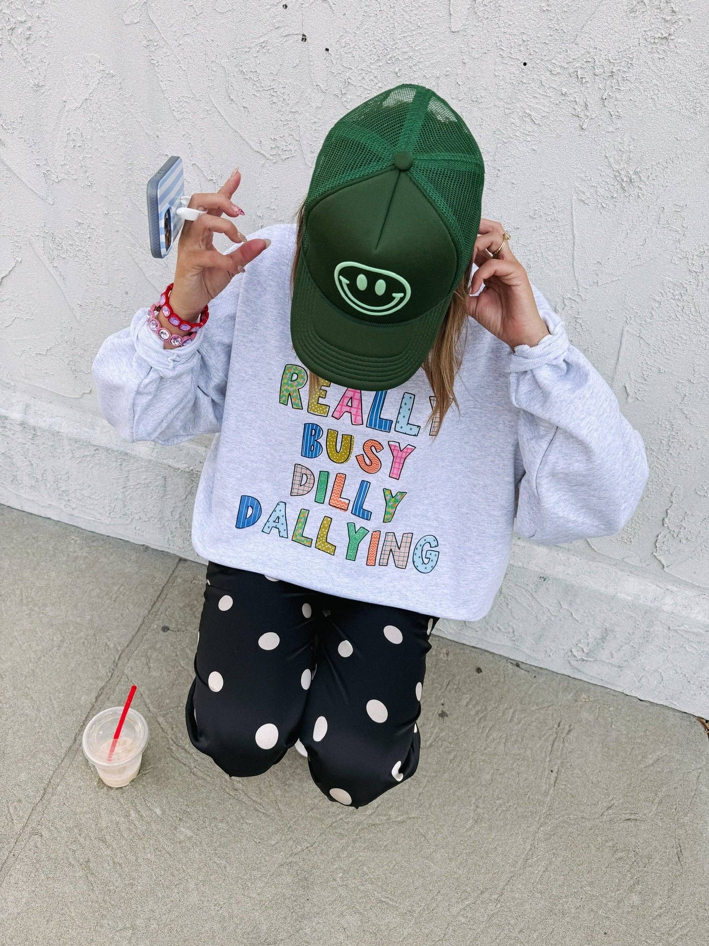 Dilly dallying sweatshirt - hanes / ash