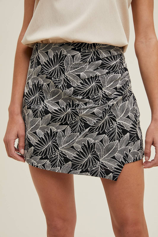 FOLIAGE JACQUARD SKORT