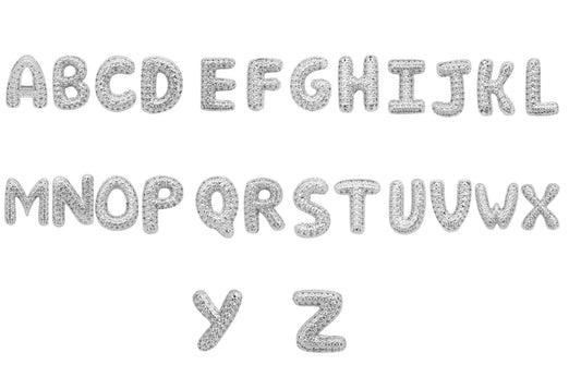 Emory Silver CZ Slider Initials