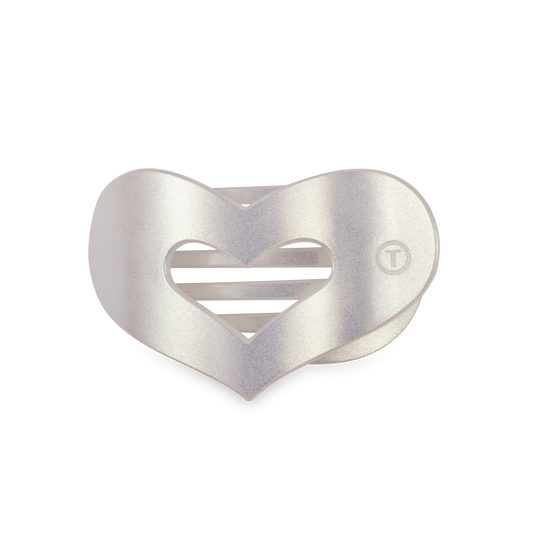 Mother of Pearl Heart Flat Clip