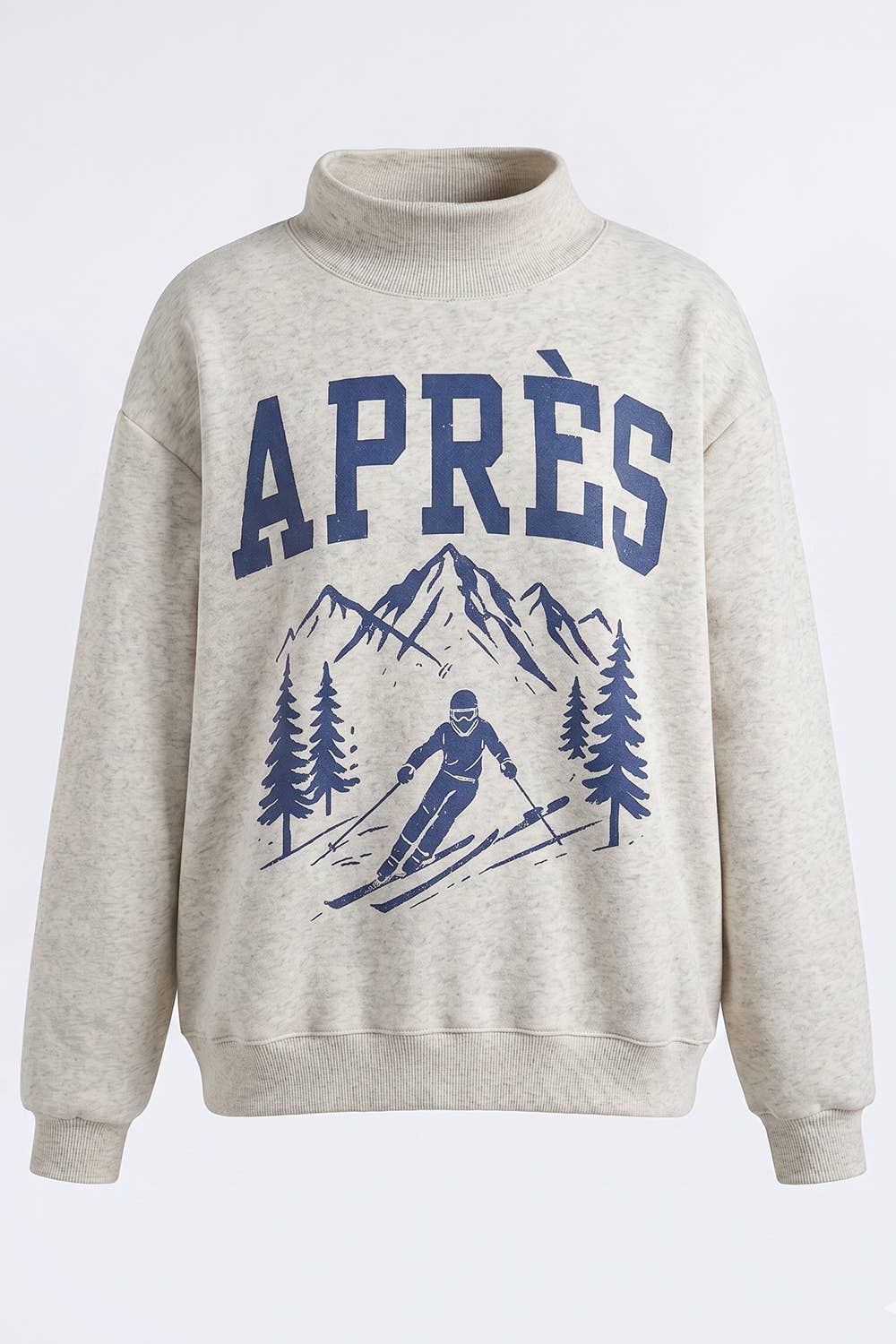 APRES | 'APRES/SKI' Reversible Mock-Neck Sweatshirt