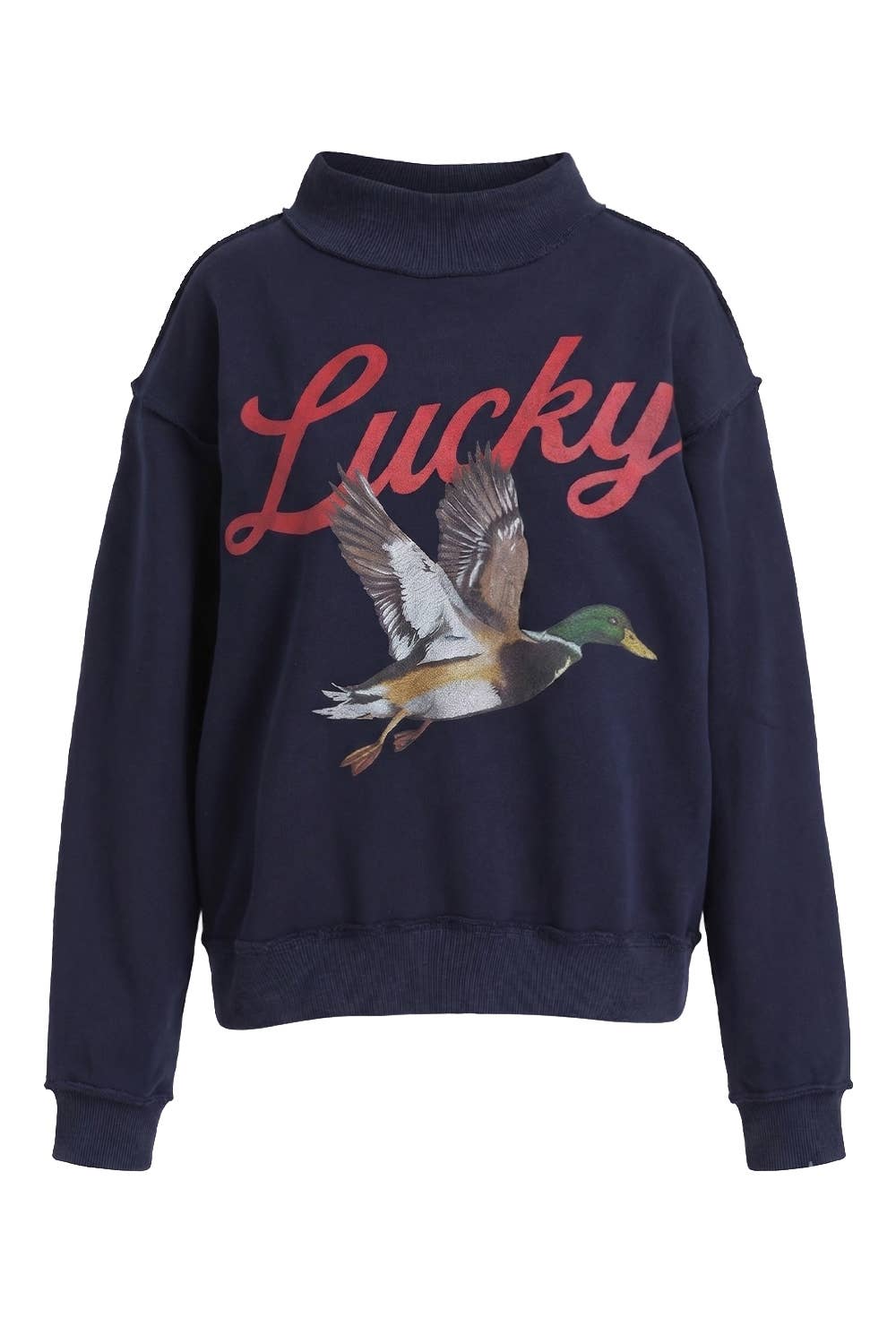 'Lucky & Mallard' Mock-Neck Sweatshirt